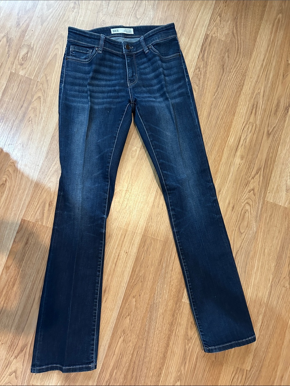 BKE Buckle Womens Payton Stretch Bootcut Blue Jeans 27X33 1/2 Mid Rise Rodeo 27